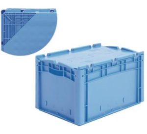 Skladišne kutije XL s duplim dnom, s dvodjelnim preklopnim poklopcem