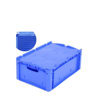 Skladišne kutije XL s rebrastim dnom, RX s dvodjelnim preklopnim poklopcem