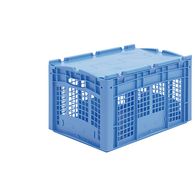 Skladišne kutije XL s perforiranim dnom i stranicama te dvodijelnim preklopnim poklopcem