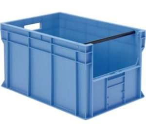 Skladišne kutije u Euro veličinama, BN s otvorom za komisioniranje na kraćoj strani
